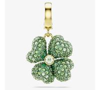 Swarovski Idyllia 18ct Gold Tone Plated Green Crystal Clover Charm 5743130