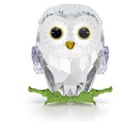 Swarovski Idyllia Baby Owl Figurine, Clear Crystals and Crystal Rocks with Lacquered Metal Accents, Part of the Idyllia Collection