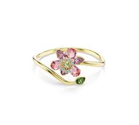 Swarovski Idyllia bangle, Mixed cuts, Flower, Multicolored, Gold-tone plated, M