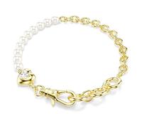 Swarovski Idyllia Bracelet, Crystal Pearl, White, Gold-Tone Plated