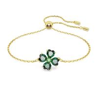 Swarovski Idyllia Bracelet, Green Crystals in a Clover Design with Gold-Tone Plating, from the Idyllia Collection