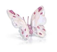 Swarovski Idyllia Butterfly Figurine, Clear Faceted Crystal Butterfly with Pink Crystals and Rose-Tone Lacquered Metal Accents, Part of the Idyllia Collection