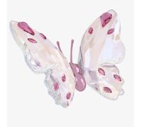 Swarovski Idyllia Butterfly Figurine, Clear Faceted Crystal Butterfly with Pink Crystals and Rose-Tone Lacquered Metal Accents, Part of the Idyllia Collection