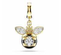 Idyllia charm, Mixed cuts, Bee, Multicoloured, Gold-tone plated