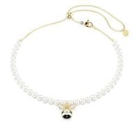 Swarovski Idyllia Choker, Crystal Pearl, Mixed Cuts, Bee, White, Gold-Tone Plated