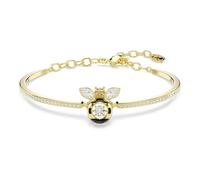 Idyllia bangle, Mixed cuts, Bee, Multicoloured, Gold-tone plated