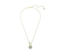 Swarovski Idyllia Pendant Necklace, Flower Motif with Multicoloured Mixed-Cut Crystals in a Gold-Tone Finished Setting, Part of the Idyllia Collection