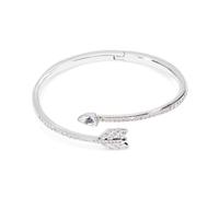 Swarovski Idyllia Bangle, Mixed Cuts, Arrow, White, Rhodium Plated