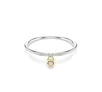 Swarovski Idyllia Collection Bangle, Mixed Cuts, Heart, Pink, Mixed Metal Finish