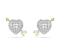 Swarovski Idyllia Collection, Mixed Cuts, Heart With Arrow, White, Mixed Metal Finish