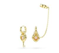 Swarovski Idyllia Collection, Mixed Cuts, Heart With Key, Pink, 18k Gold Finish