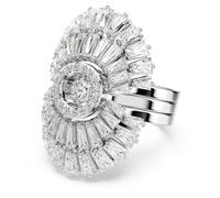 Swarovski Idyllia Collection Stackable Ring Set, Shell Motif with Clear Mixed-Cut Crystals in Rhodium-Finished Setting