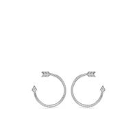 Swarovski Idyllia crystal-embellished arrow hoop earrings - Silver OS