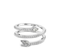 Swarovski Idyllia crystal-embellished arrow ring - Silver 12