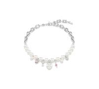 Swarovski Idyllia Crystal Pearl Necklace, Mixed Cut, White, Rhodium Plated