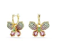 Swarovski Idyllia Drop Earrings, Butterfly Motif with Multicoloured Mixed-Cut Crystals in a Gold-Tone Finished Setting, Part of the Swarovski Idyllia Collection