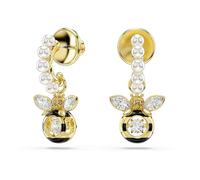 Swarovski Idyllia Drop Earrings, Crystal Pearl, Mixed Cuts, Bee, Multicolored, Gold-Tone Plated