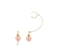 Swarovski Idyllia drop earrings with ear cuff - Gold OS