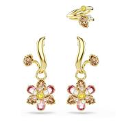 Swarovski Idyllia Pierced Earrings, White, Gold plated