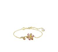 Swarovski Idyllia flower charm bracelet - Gold M