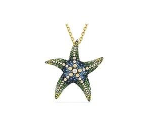 Swarovski Idyllia Gold Plated Crystal Pearls Starfish Pendant and Pants for Women, Multicolor