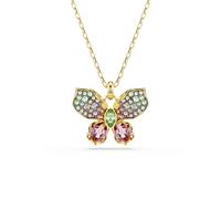 Swarovski Idyllia pendant, Mixed cuts, Pavé, Butterfly, Multicolored, Mixed metal finish