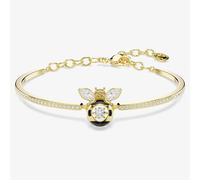 Idyllia bangle, Mixed cuts, Bee, Multicoloured, Gold-tone plated