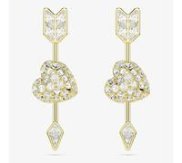 Swarovski Idyllia Gold Tone Reversible Arrow Heart Earrings 5737295