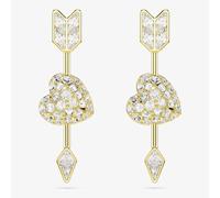 Swarovski Idyllia Gold Tone Reversible Arrow Heart Earrings 5737295