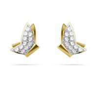 Swarovski Idyllia Lilia stud earrings, Butterfly, White, Gold-tone plated, One Size