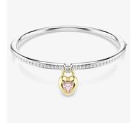 Swarovski Idyllia Mixed Metal Pink Heart Bangle 5737266 (M)