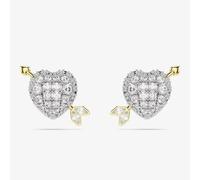 Swarovski Idyllia Mixed Metal Zirconia Heart Stud Earrings 5737298