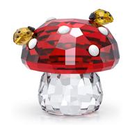 Swarovski Idyllia Mushroom and Ladybugs Ornament 5683436 - Classic Look | - Crystal