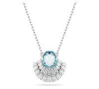 Swarovski Idyllia pendant, Shell, Blue, Rhodium plated