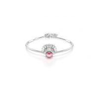 Swarovski Idyllia Pink Rhodium Plated Shell Bangle 5680298 - Polished