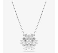 Idyllia pendant, Mixed cuts, Snowflake, White, Rhodium plated