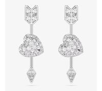Swarovski Idyllia Rhodium Plated Reversible Arrow Heart Earrings 5749602