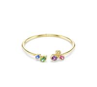 Swarovski Imber bangle, Mixed cuts, Multicolored, 18K gold finish