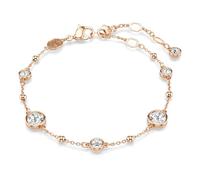 Swarovski Imber Chain Soft Bracelet, White, Rose Gold shiny
