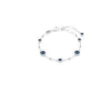 Swarovski Imber bracelet, Round cut, Blue, Rhodium plated