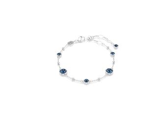Swarovski Imber bracelet, Round cut, Blue, Rhodium plated