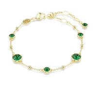 Swarovski Imber Bracelet, Round Size, Green, Gold Plating