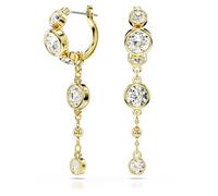 Swarovski Imber drop earrings, Round cut, Clear, Mixed metal finish, One Size, Metal, crystal