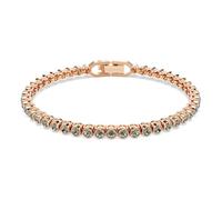 Imber Emily Tennis bracelet, Round cut, Black, Rose gold-tone plated