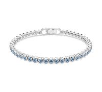 Swarovski Imber Emily Tennis Bracelet, Blue Round-Cut Crystals in a Rhodium-Finished Setting, Part of the Imber Collection
