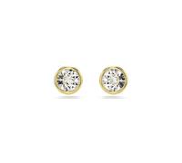 Swarovski Imber Gold Tone 7mm Bezel Set Stud Earrings