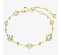 Swarovski Imber Gold Tone Plated Round Cut Crystal Chain Bracelet 5680094