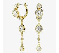 Swarovski Imber Gold Tone Plated Round Cut Crystal Dropper Earrings 5680097