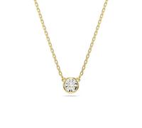 Swarovski Imber pendant, Round cut, White, Gold-tone plated