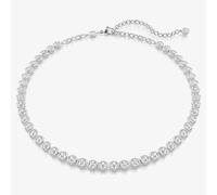 Swarovski Imber Rhodium Plated Round Cut Crystal Tennis Necklace 5682595